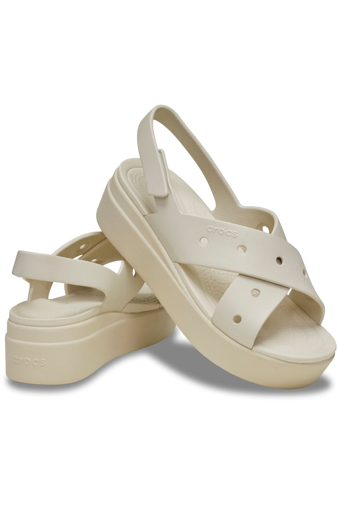 Crocs Crocs Women's Brooklyn Cross Sandal Cream - 4