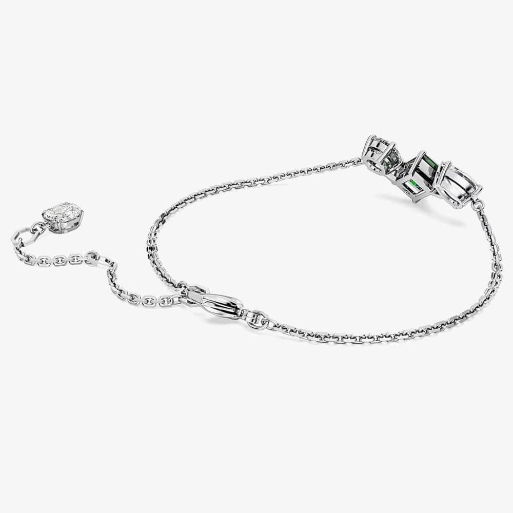 Swarovski Swarovski Women's Mesmera Green Mixed Cuts Rhodium Plated Bracelet 5668360 (M) - 4