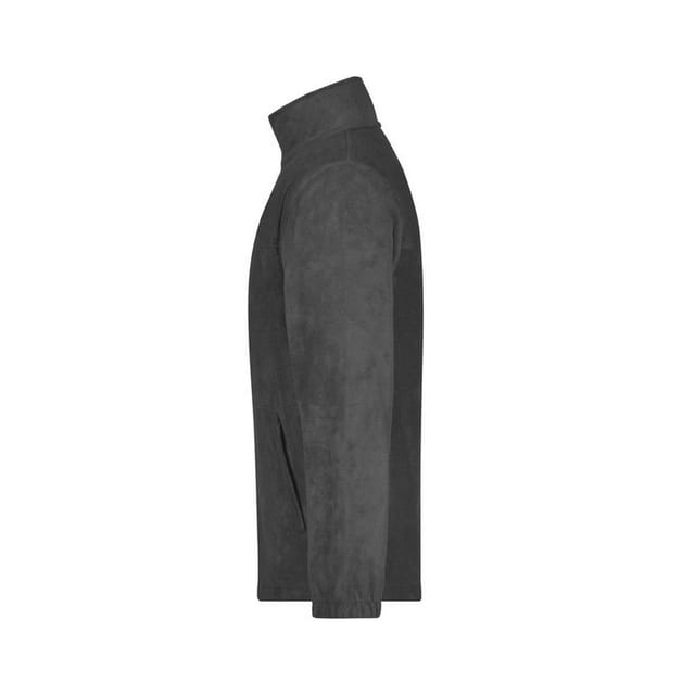 James and Nicholson James and Nicholson Men's Full Zip Fleece Jacket in Dark Grey - 3