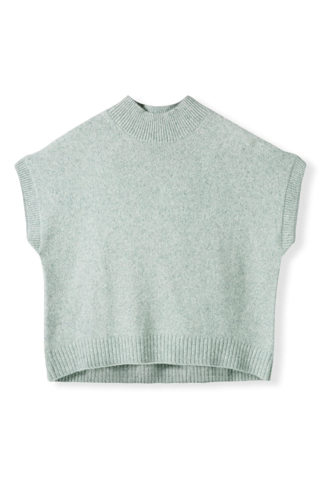 Celtic & Co Celtic & Co Women's Woolly Turtle Neck Top in Pale Grey - 2