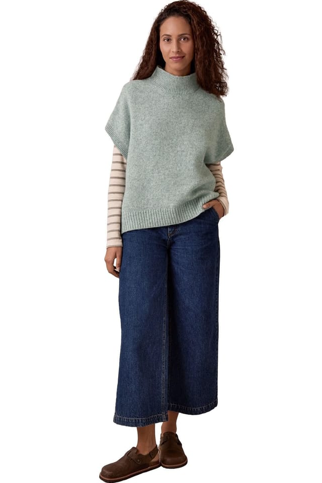 Celtic & Co Celtic & Co Women's Woolly Turtle Neck Top in Pale Grey - 3