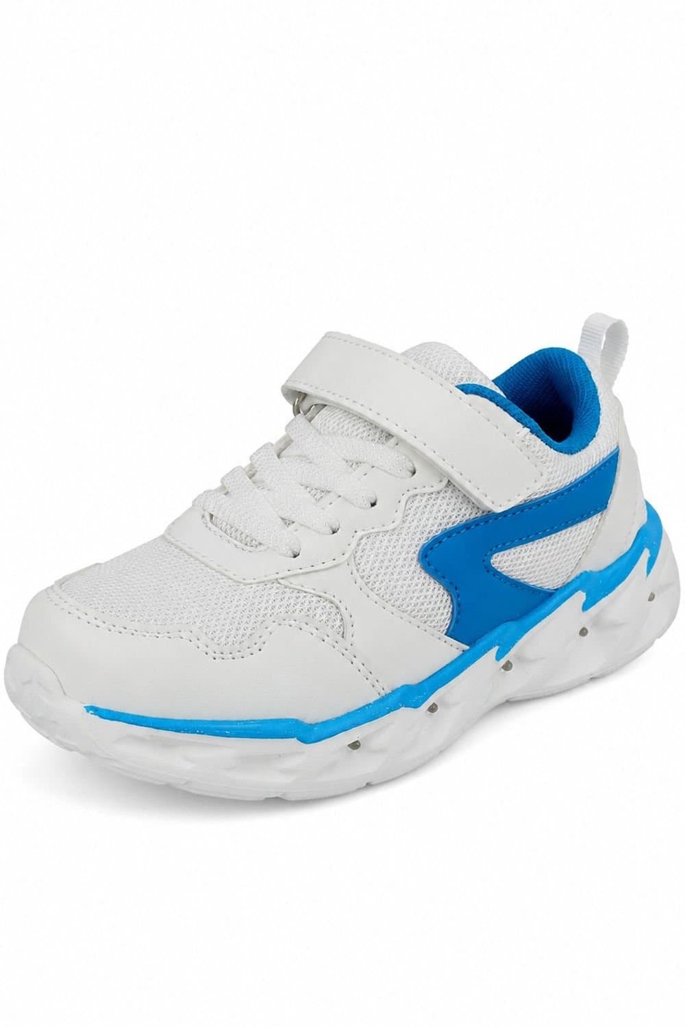 JCDees JCDees Men's Touch Fastening Light Up Trainers in White