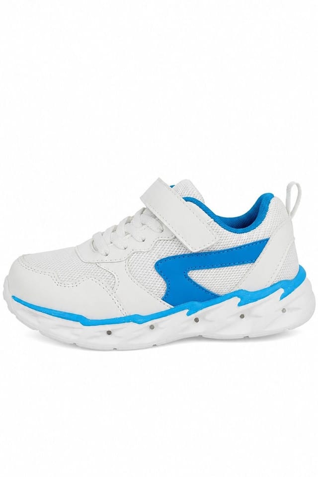 JCDees JCDees Men's Touch Fastening Light Up Trainers in White - 2