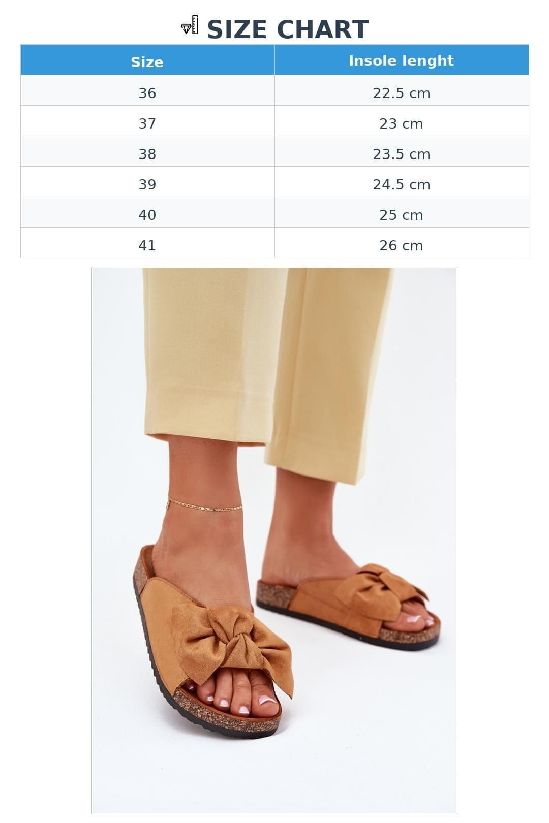 Love Lace Love Lace Women's Faux Suede Bow Detail Cork Sole Contoured Footbed Sandals in Brown - 4