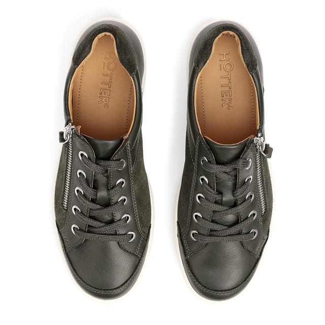 Hotter Hotter Women's Extra Wide 'Chase II' Trainers in Dark Green - 3