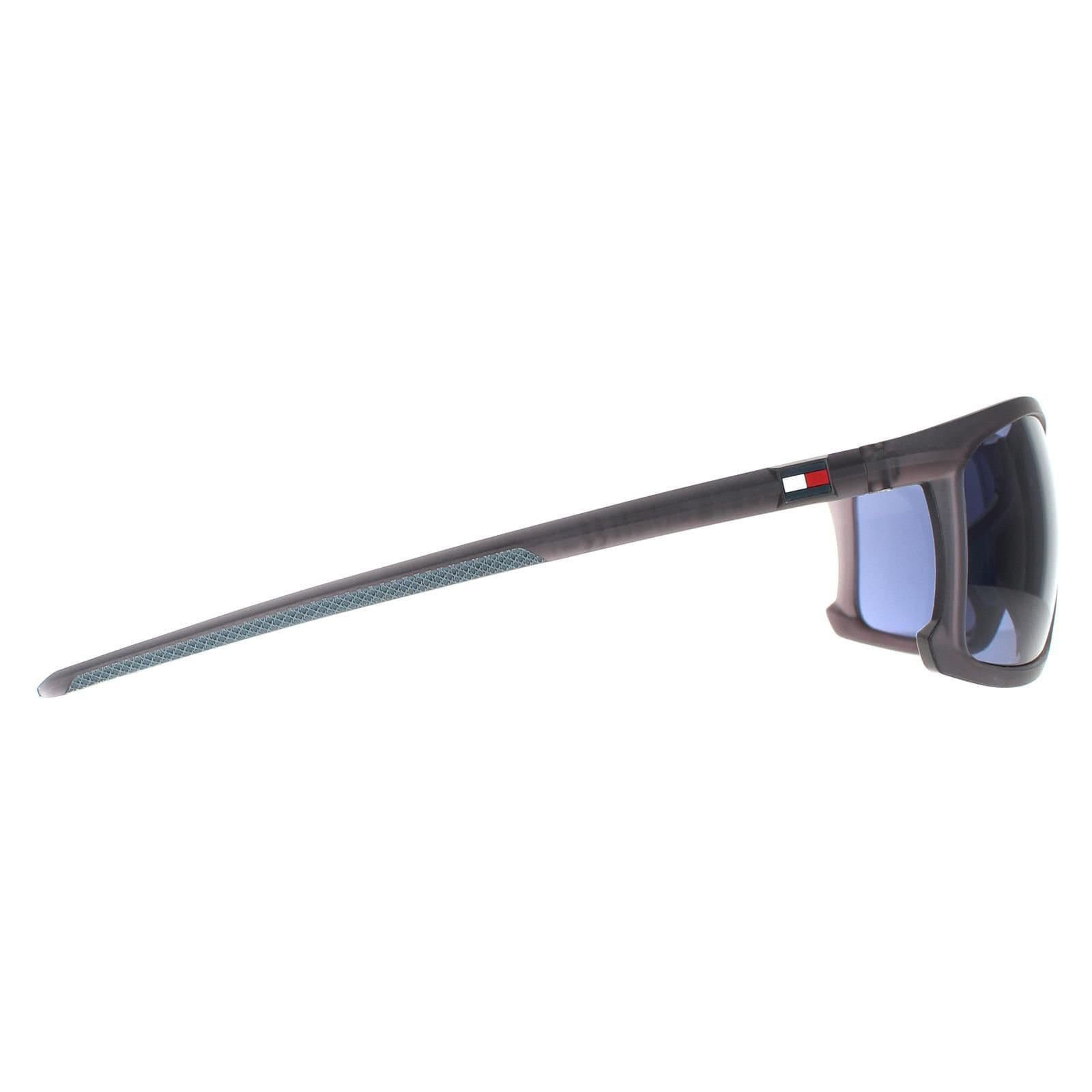 Tommy Hilfiger Tommy Hilfiger Men's Rectangle Matte Grey Blue TH 1915/S - 4