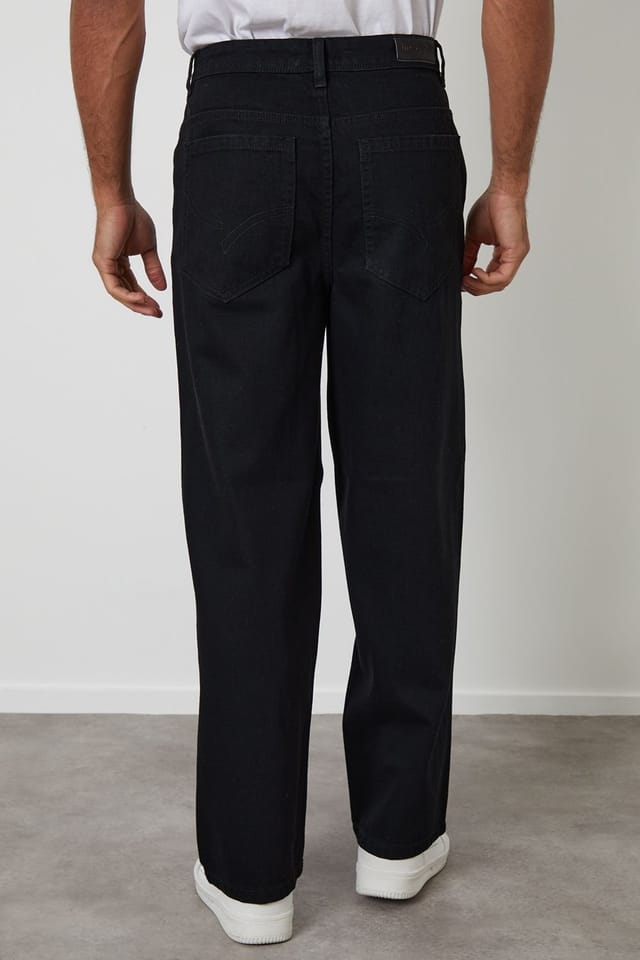 Threadbare Threadbare Men's Baggy Fit Jeans in Black - 2