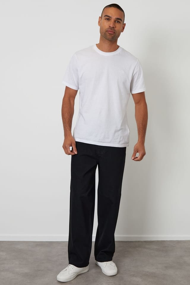 Threadbare Threadbare Men's Baggy Fit Jeans in Black - 3