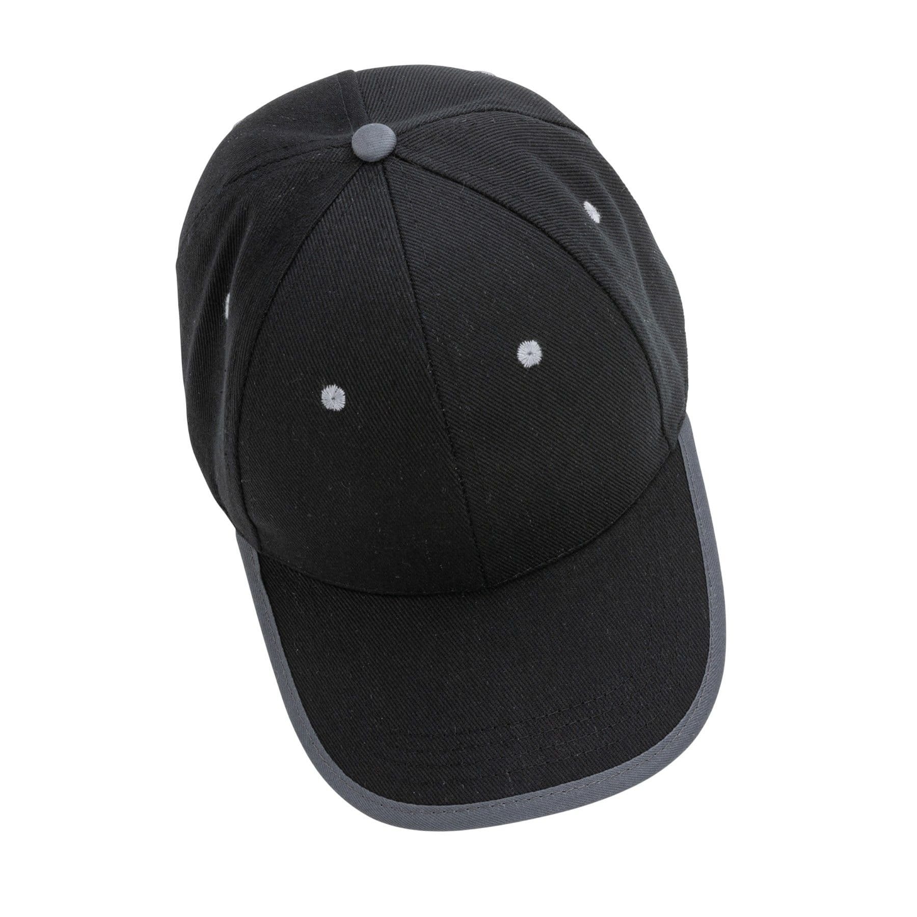 XD Design XD Design Men's Impact Aware Contrast Brushed Cotton 6 Panel Cap in Black - 4