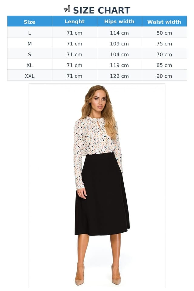 Love Lace Love Lace Women's Aline Midi Skirt with Covered Zip in Black - 3