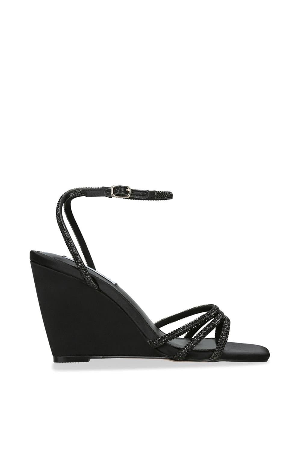 Steve Madden Steve Madden Black Synthetic Wedge Heels