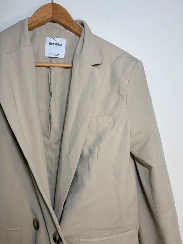 Bershka Bershka Beige Tailored Blazer Jacket Smart Casual Size Small