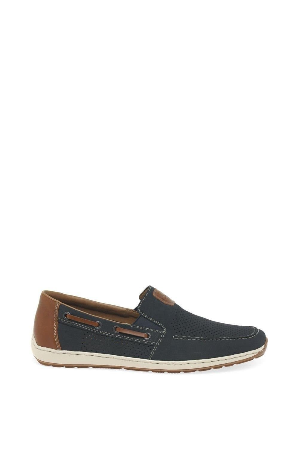 Rieker Rieker Men's 'Mariner' Slip On Boat Shoes in Dark Blue