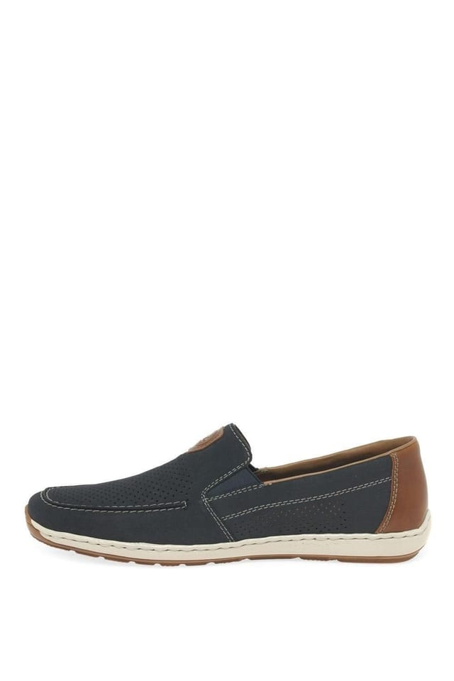 Rieker Rieker Men's 'Mariner' Slip On Boat Shoes in Dark Blue - 2