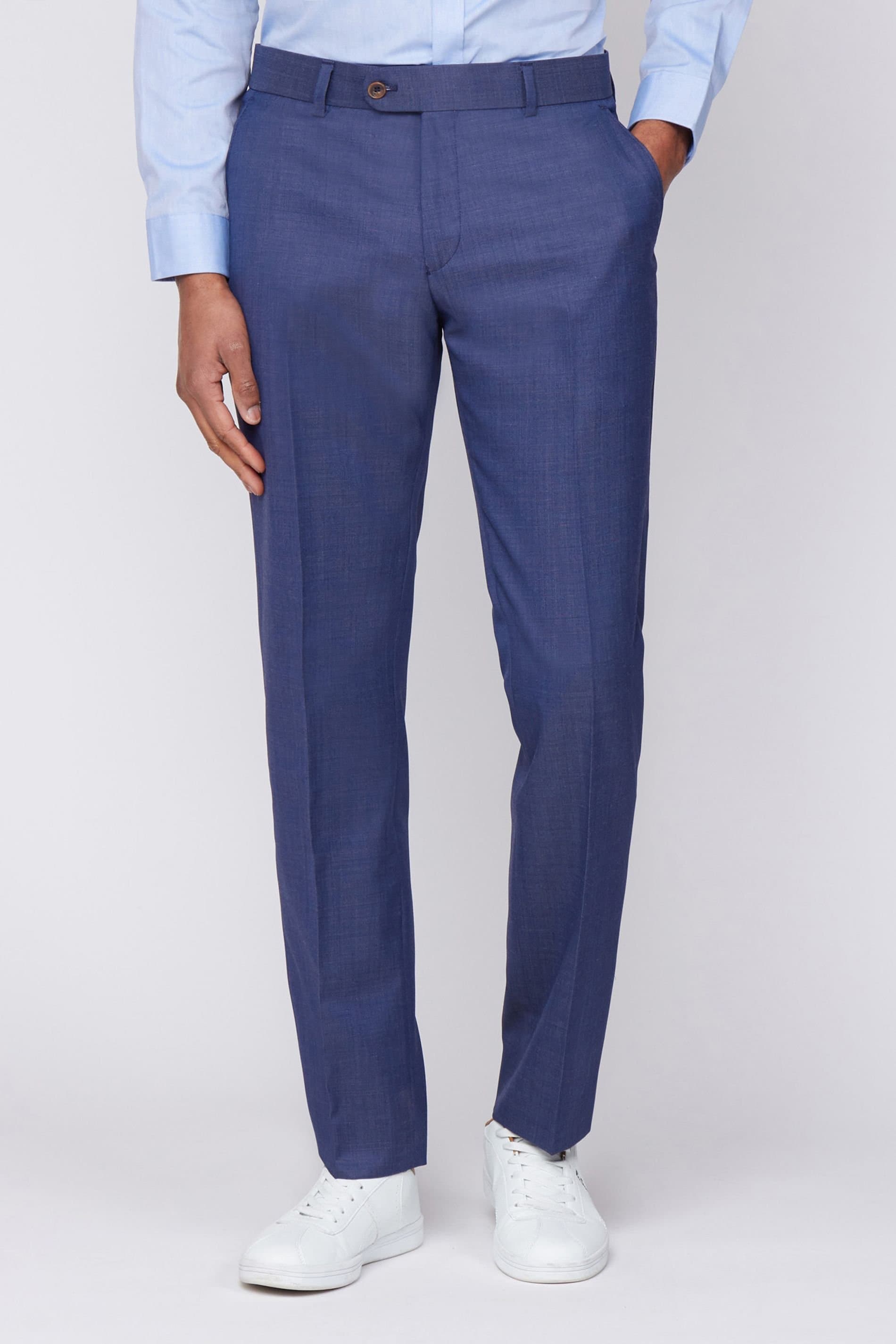 Scott Scott Navy Pindot Regular Trousers