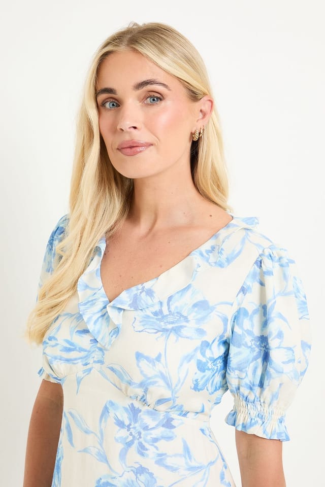 Wallis Wallis Women's Petite Summer Floral Tea Dress in Ivory - 2