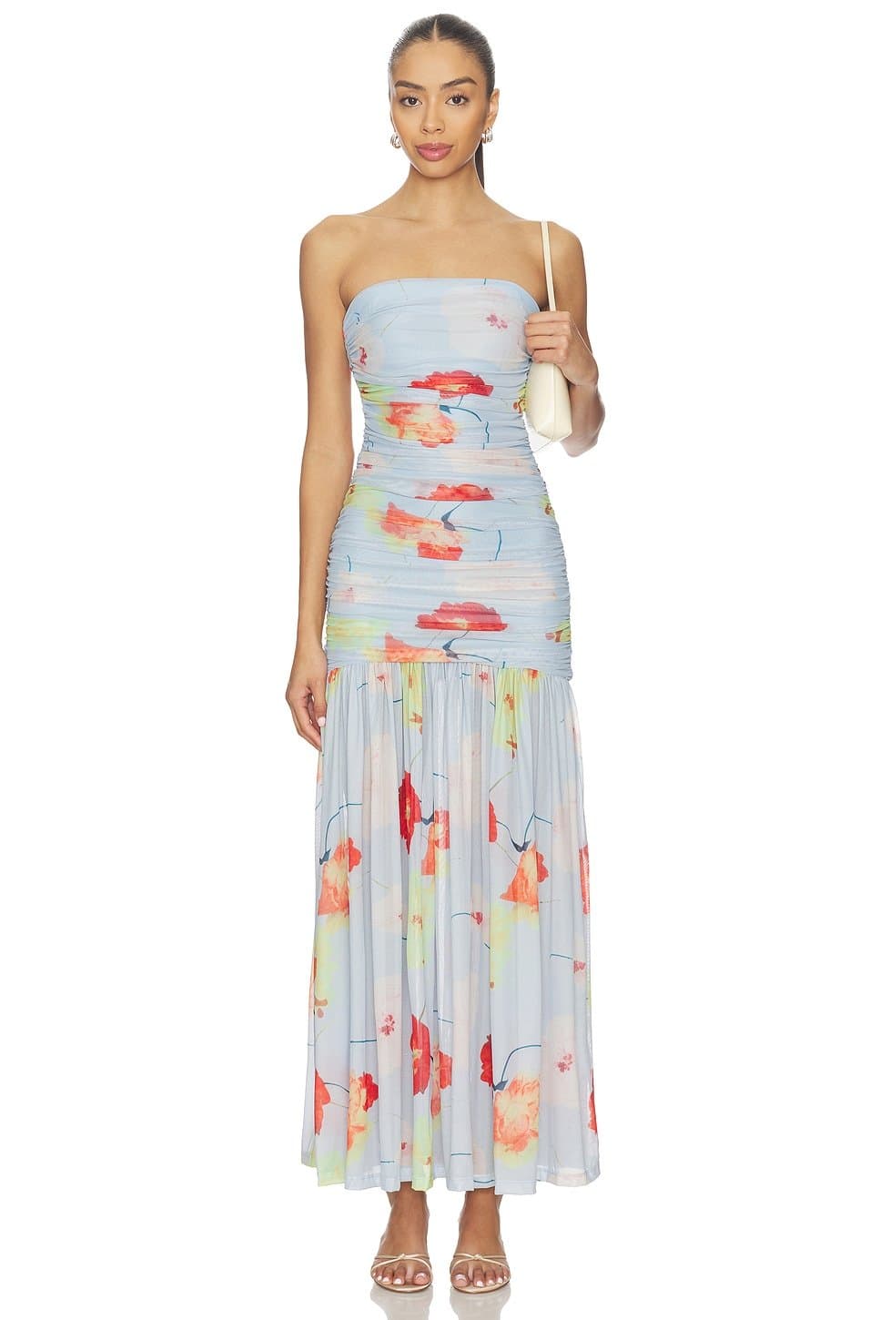 revolve Solana Printed Mesh Maxi Dress