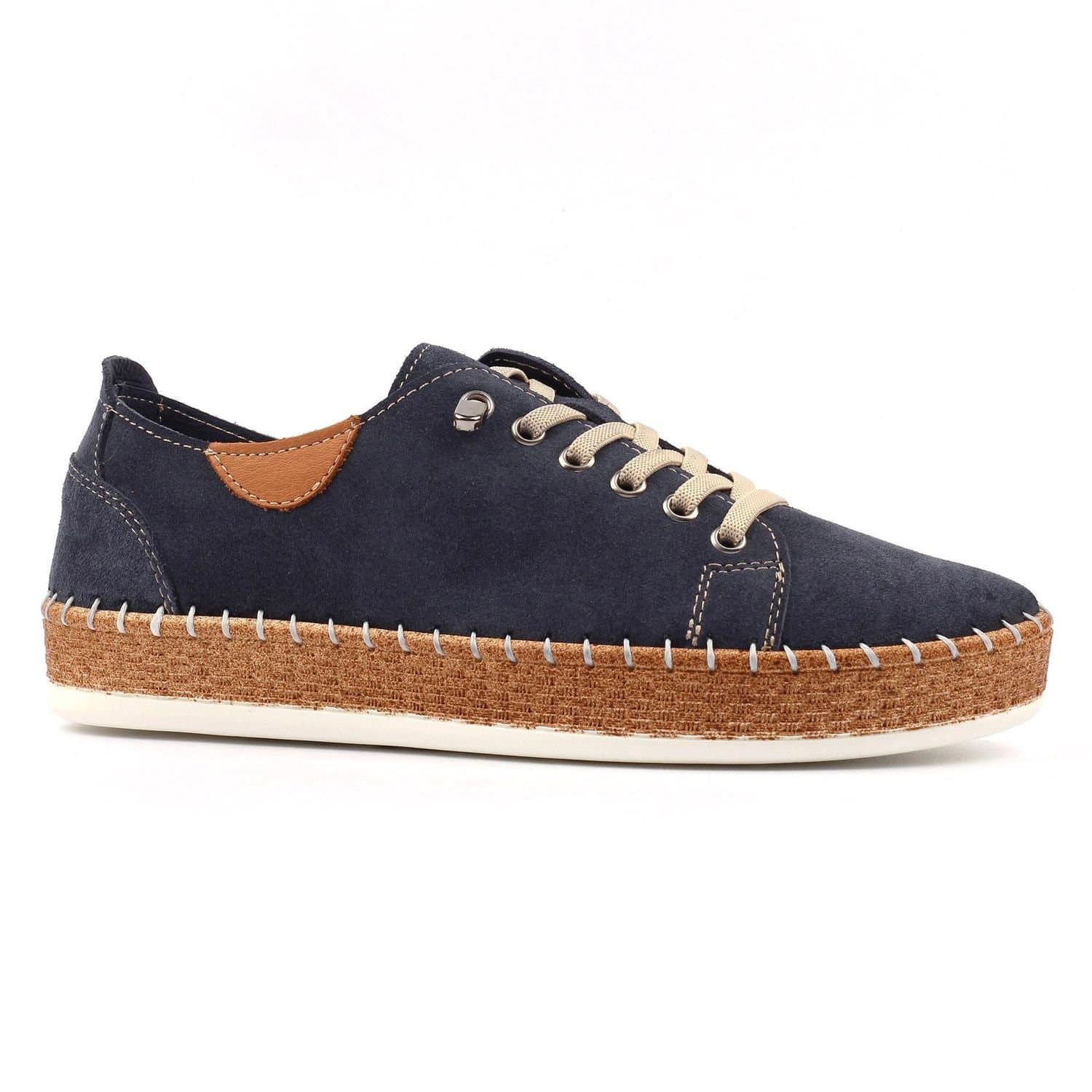 Lunar Lunar Women's Maddison II Suede Plimsolls in Navy