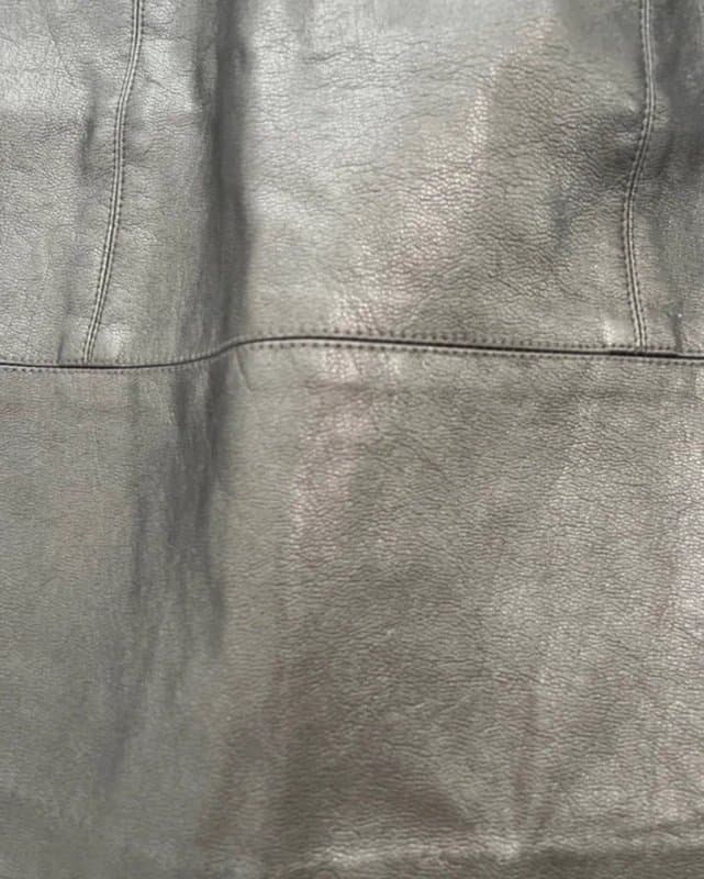 New Look Faux leather silver/grey skirt