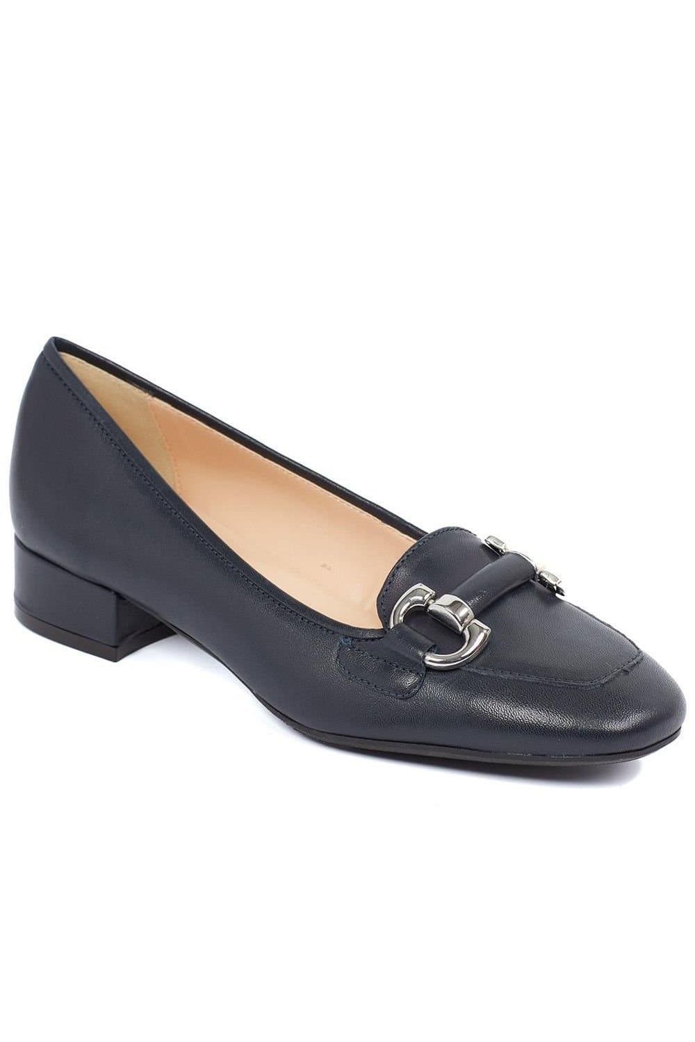 Jones Bootmaker Jones Bootmaker Women's Editta Smart Leather Slip-On Shoes in Navy