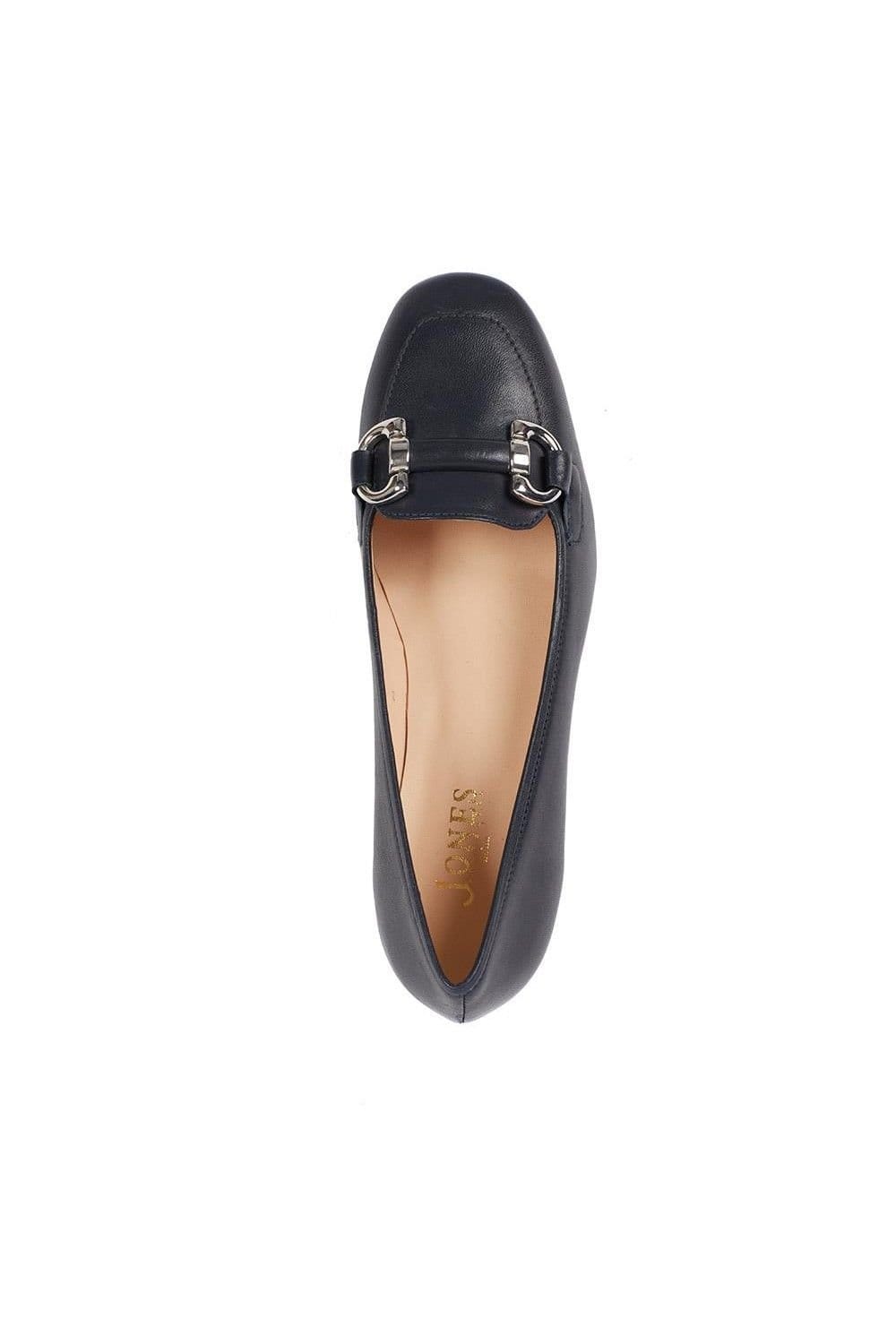 Jones Bootmaker Jones Bootmaker Women's Editta Smart Leather Slip-On Shoes in Navy - 4