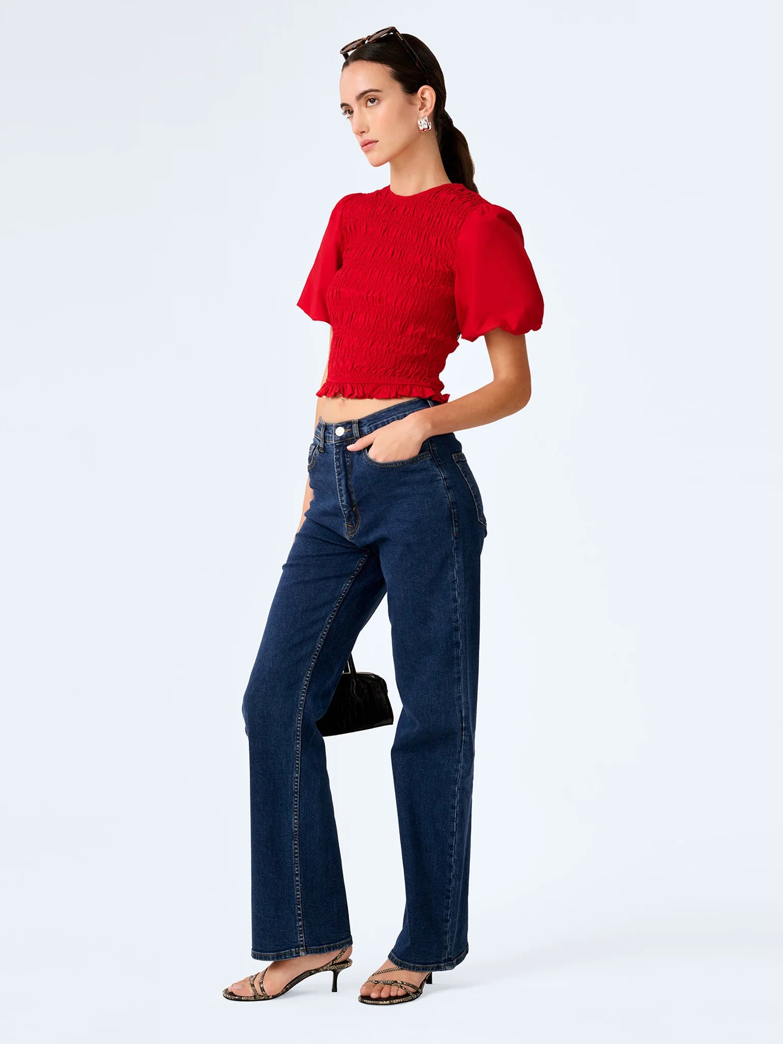 OMNES Nicolla Top in Barbados Cherry - 2