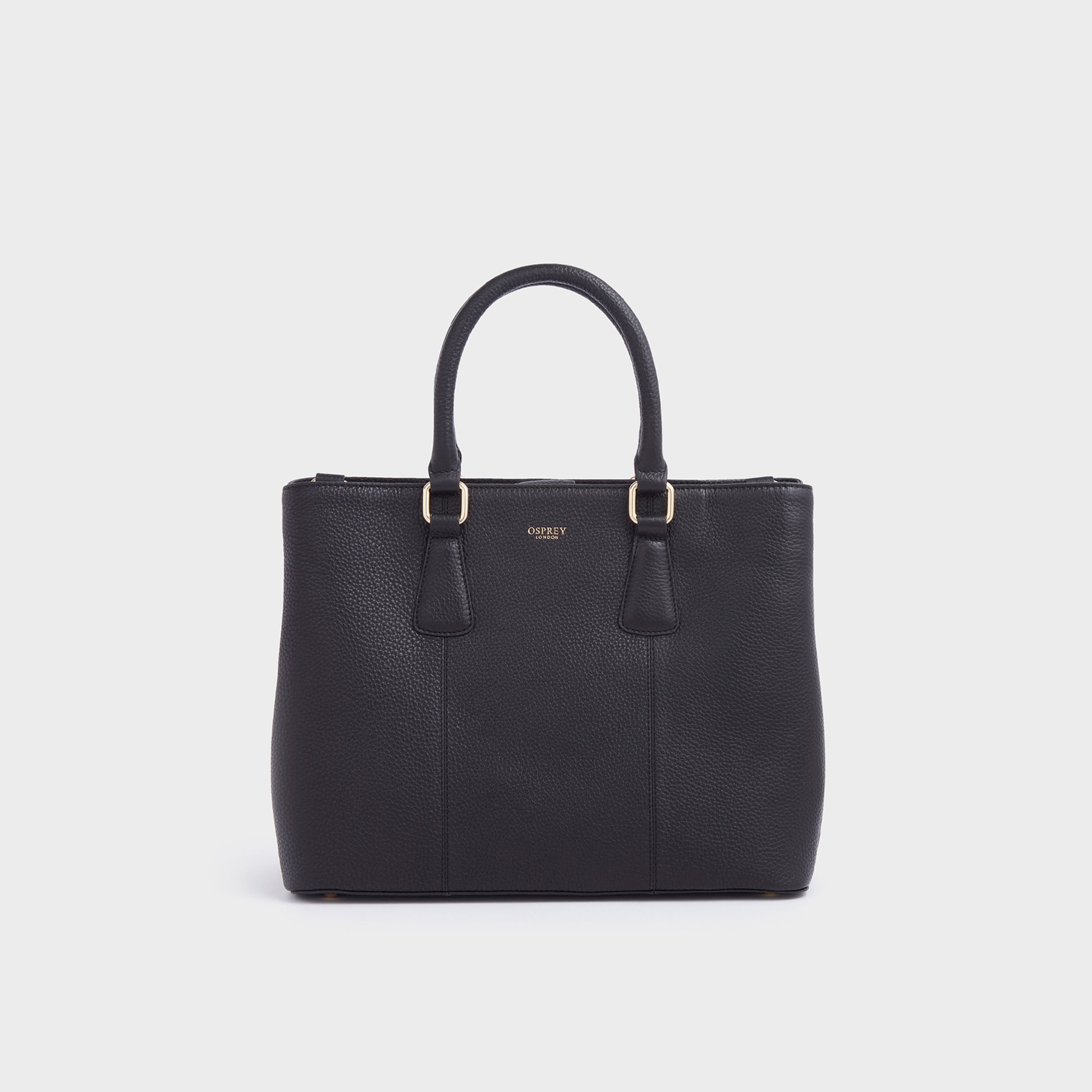 OSPREY LONDON OSPREY LONDON Women's The Adaline Leather Work Bag in Black - 2