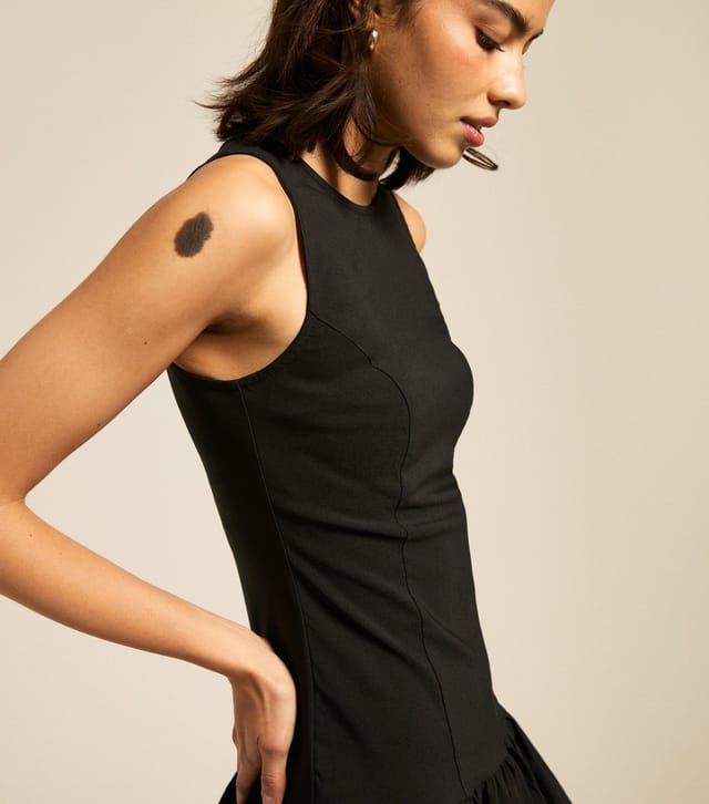 New Look Women's Black Sleeveless Puffball Micro Mini Dress New Look - 3