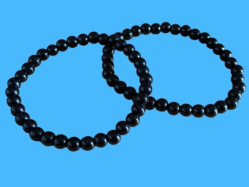 Crystal Pair of Black obsidian crystal bracelets