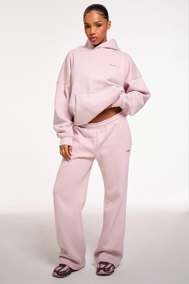 Kaiia Kaiia Chrome Logo Oversized Hoodie Pale Dusty Lilac - 3