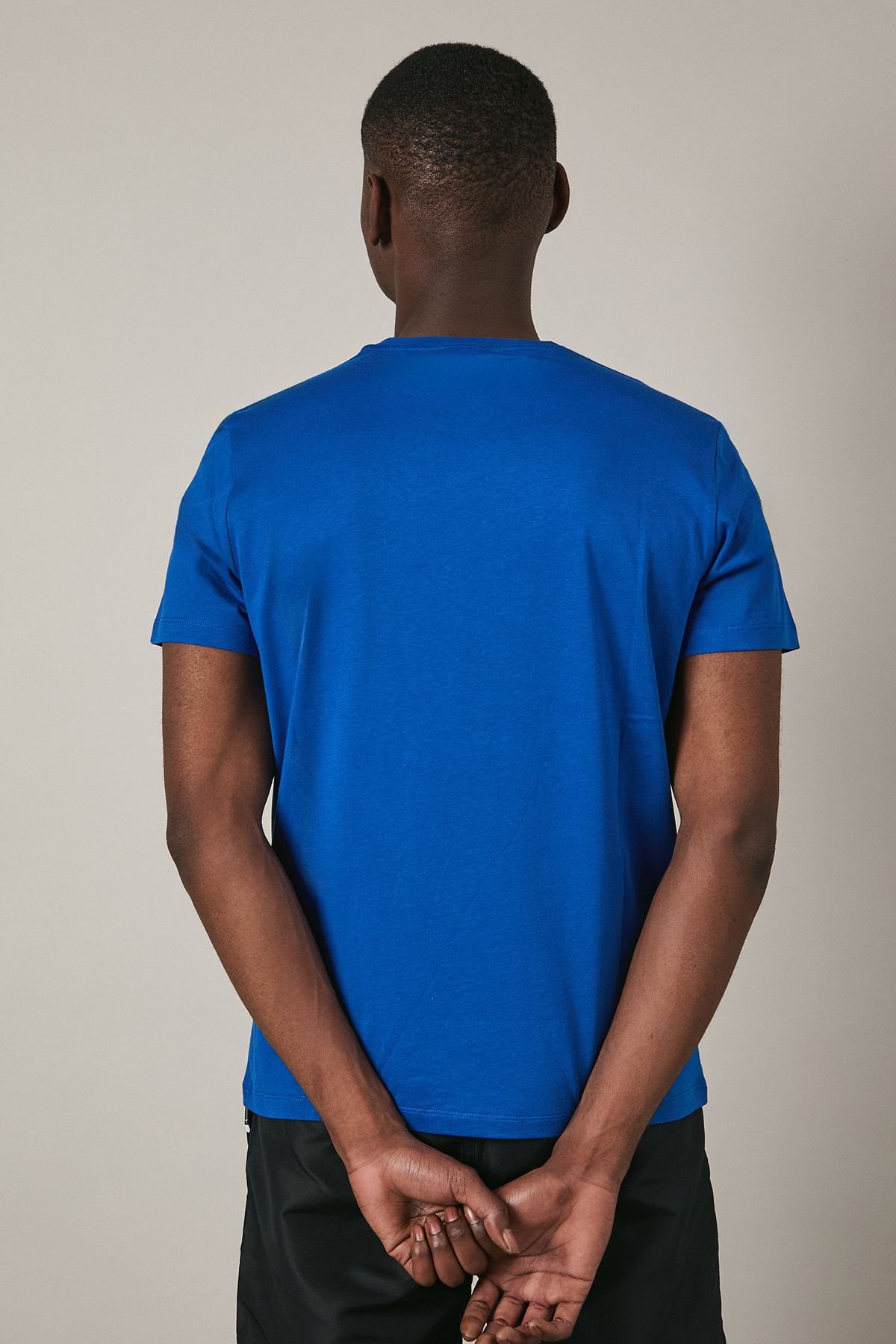 Emporio Armani Emporio Armani Men's Crew Neck Tape T-Shirt Blue - 4