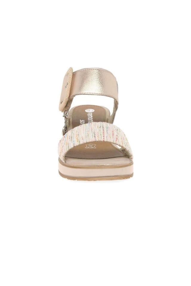 Remonte Remonte Women's 'Capri' Wedge Heel Sandals in Gold - 3