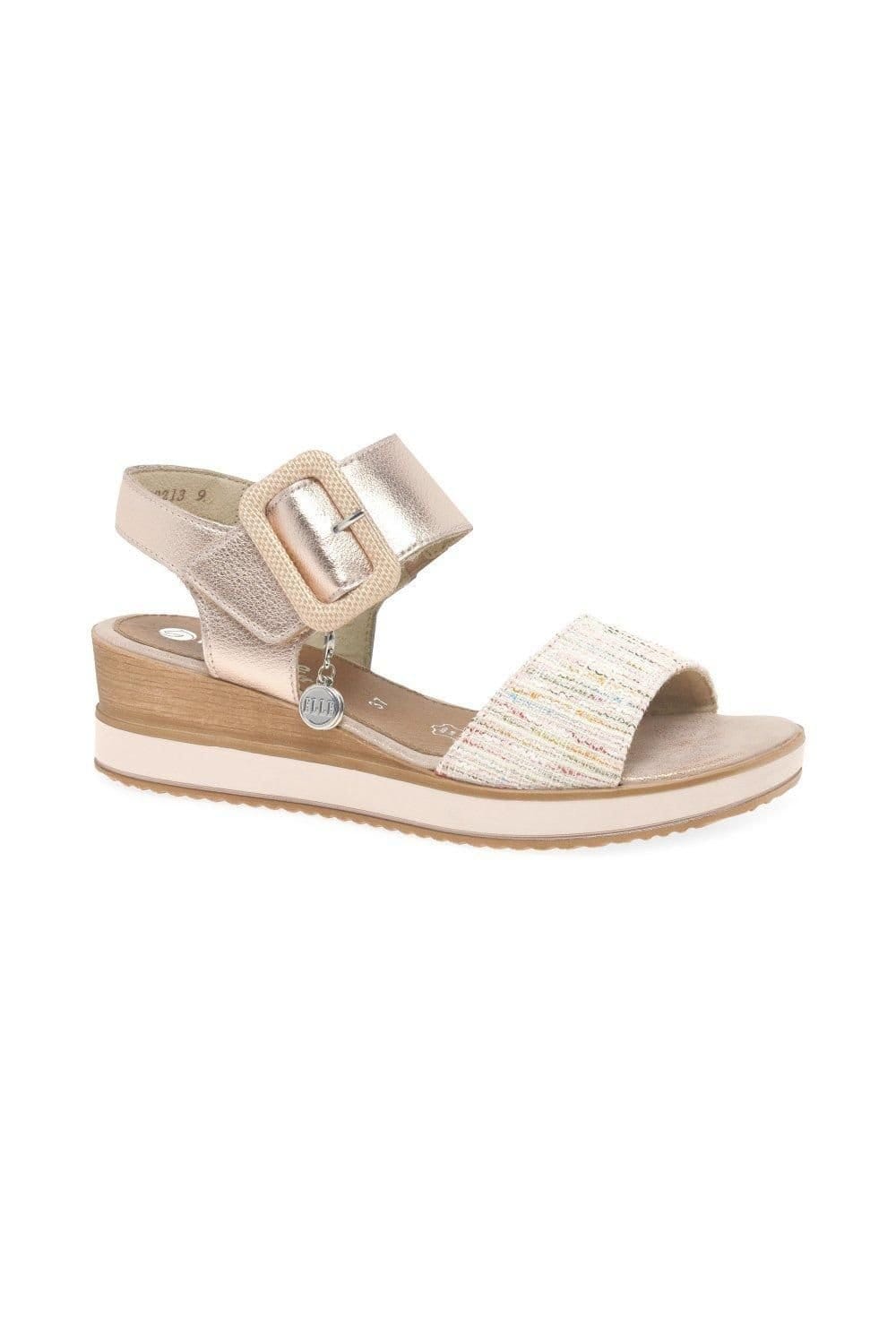 Remonte Remonte Women's 'Capri' Wedge Heel Sandals in Gold - 4