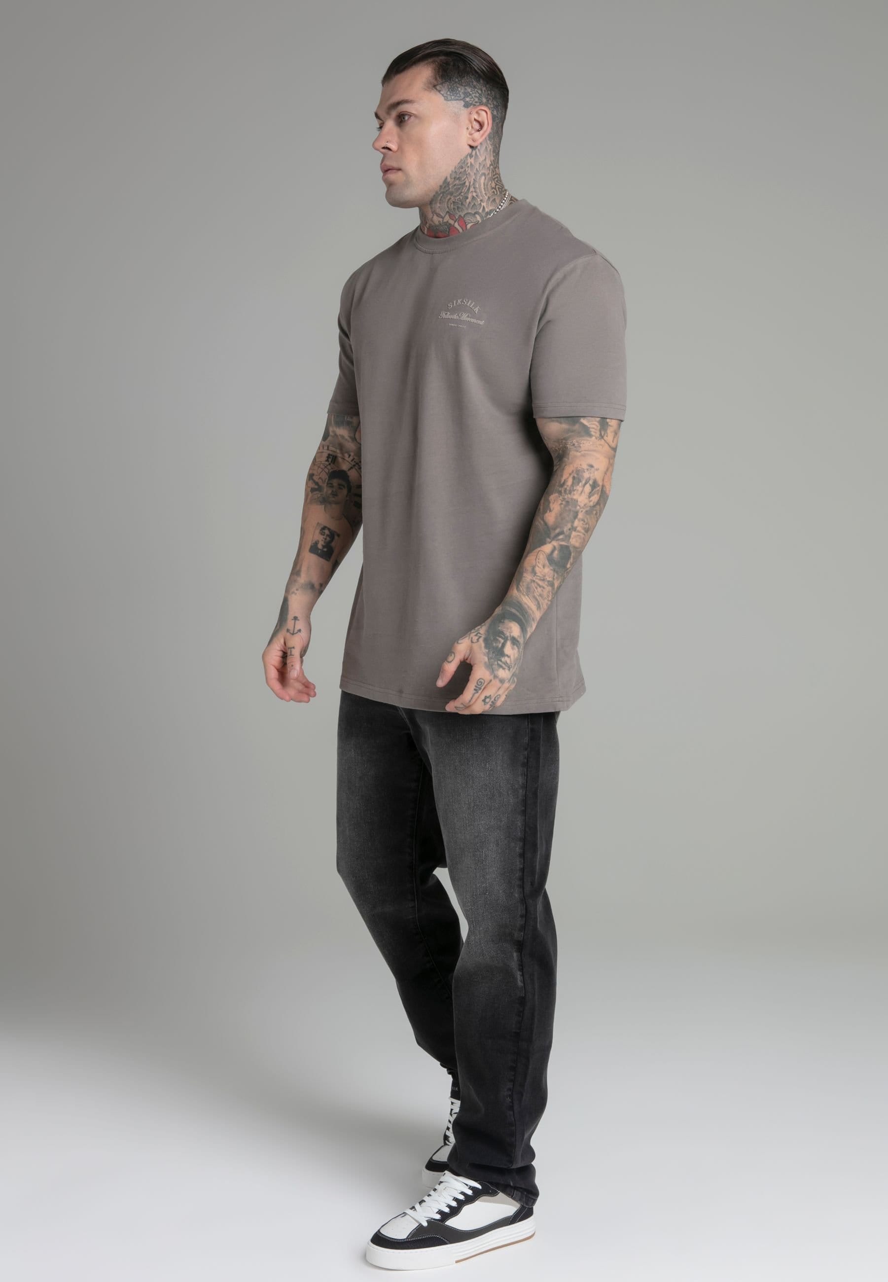 SikSilk SikSilk Men's Graphic T-Shirt in Brown - 4