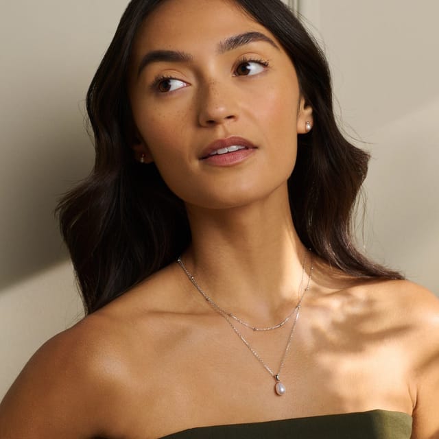 Clogau Clogau Women's Nature's Wonder Sterling Silver Beachcomber Layered Necklace with Pearl in Metallics - 2