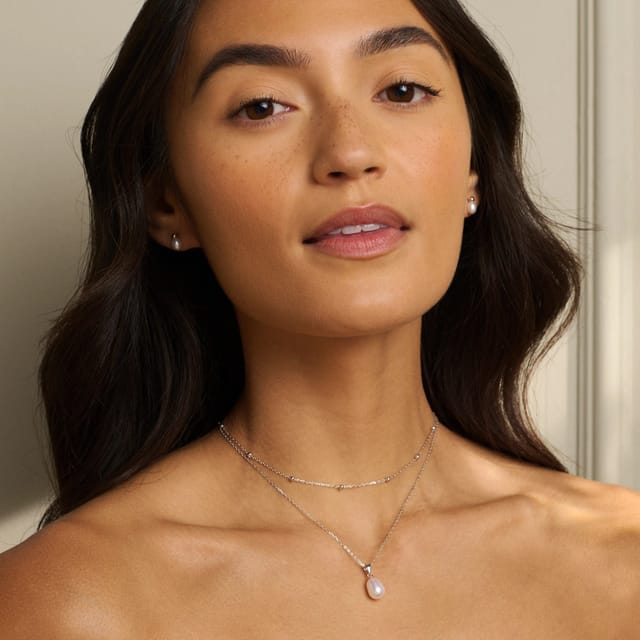 Clogau Clogau Women's Nature's Wonder Sterling Silver Beachcomber Layered Necklace with Pearl in Metallics - 3