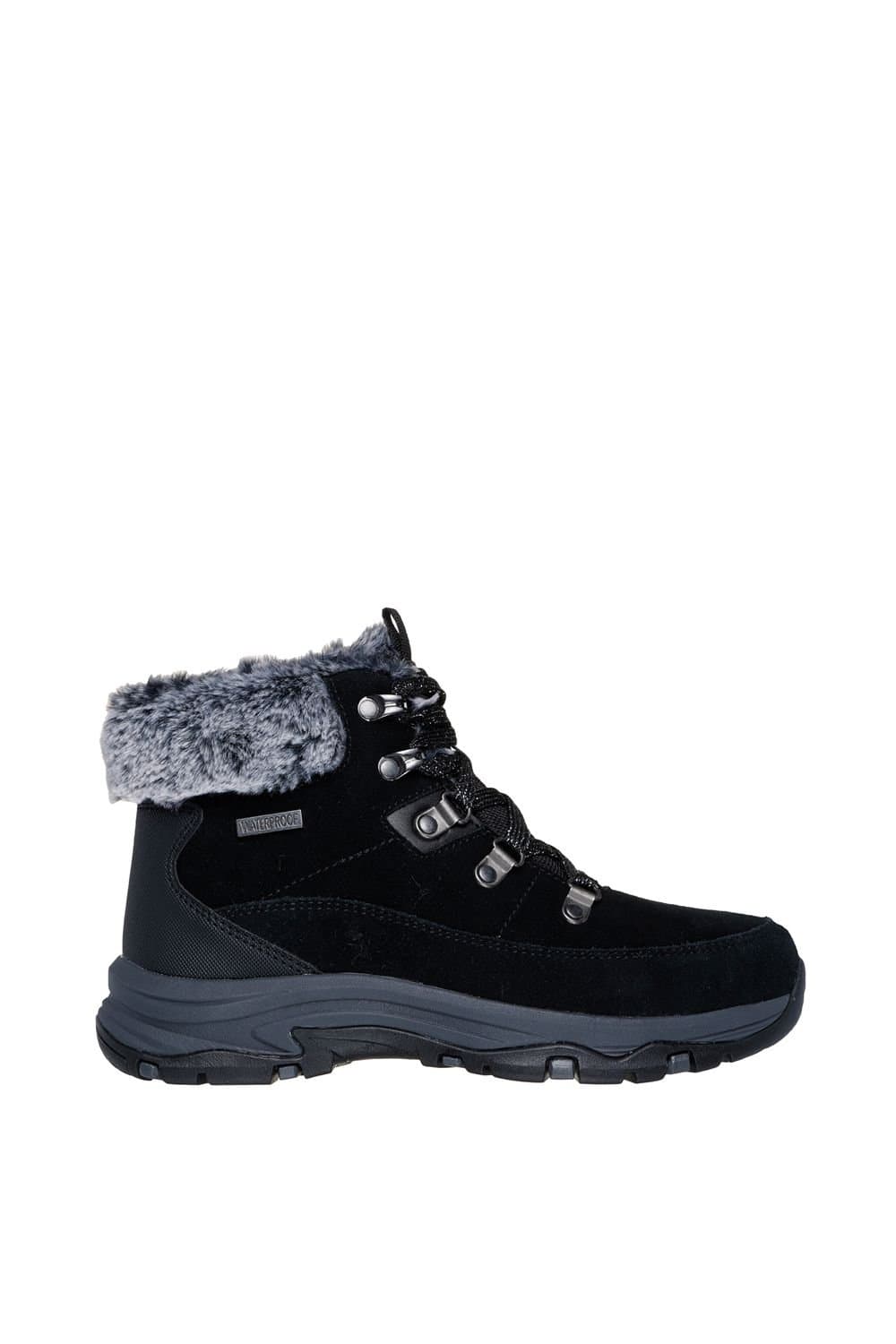 Skechers Skechers Women's TREGO Outdoor Sparkly Lace Up Boot W/ Air-Cooled Mf Black