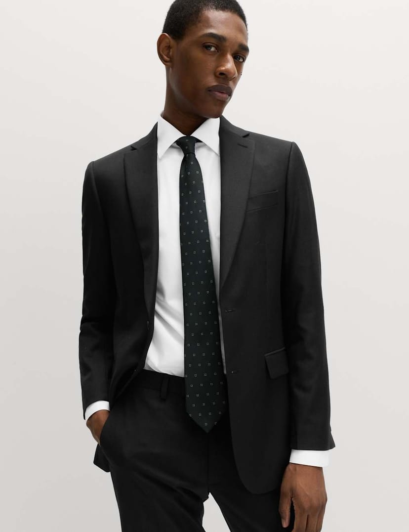 Marks & Spencer M&S Tailored Fit Stretch Ultimate Suit Jacket Black - 1