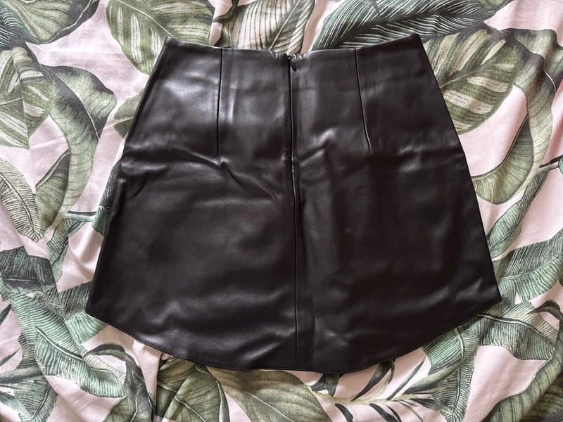 ASOS Design Black leather skirt