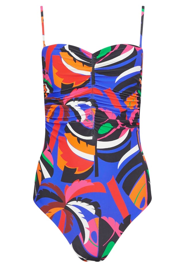 Star By Julien Macdonald Star by Julien Macdonald Women's Abstract Print Tummy Control Swimsuit in Blue - 2