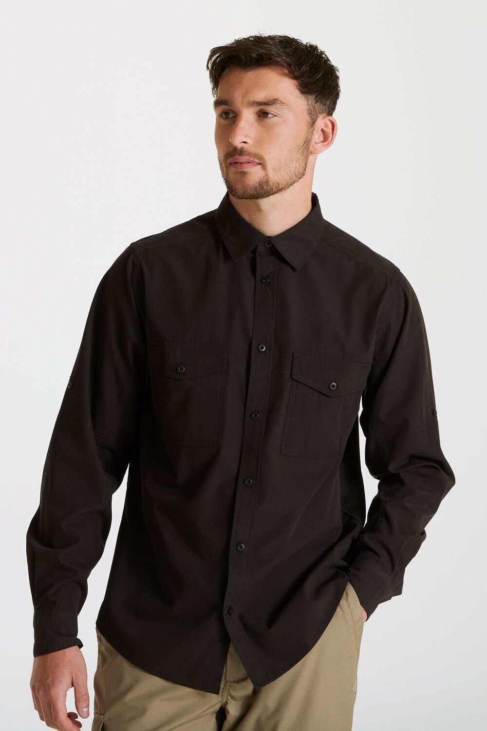Craghoppers Craghoppers Men's 'Expert Kiwi' Long Sleeved Shirt in Black