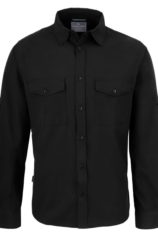 Craghoppers Craghoppers Men's 'Expert Kiwi' Long Sleeved Shirt in Black - 3