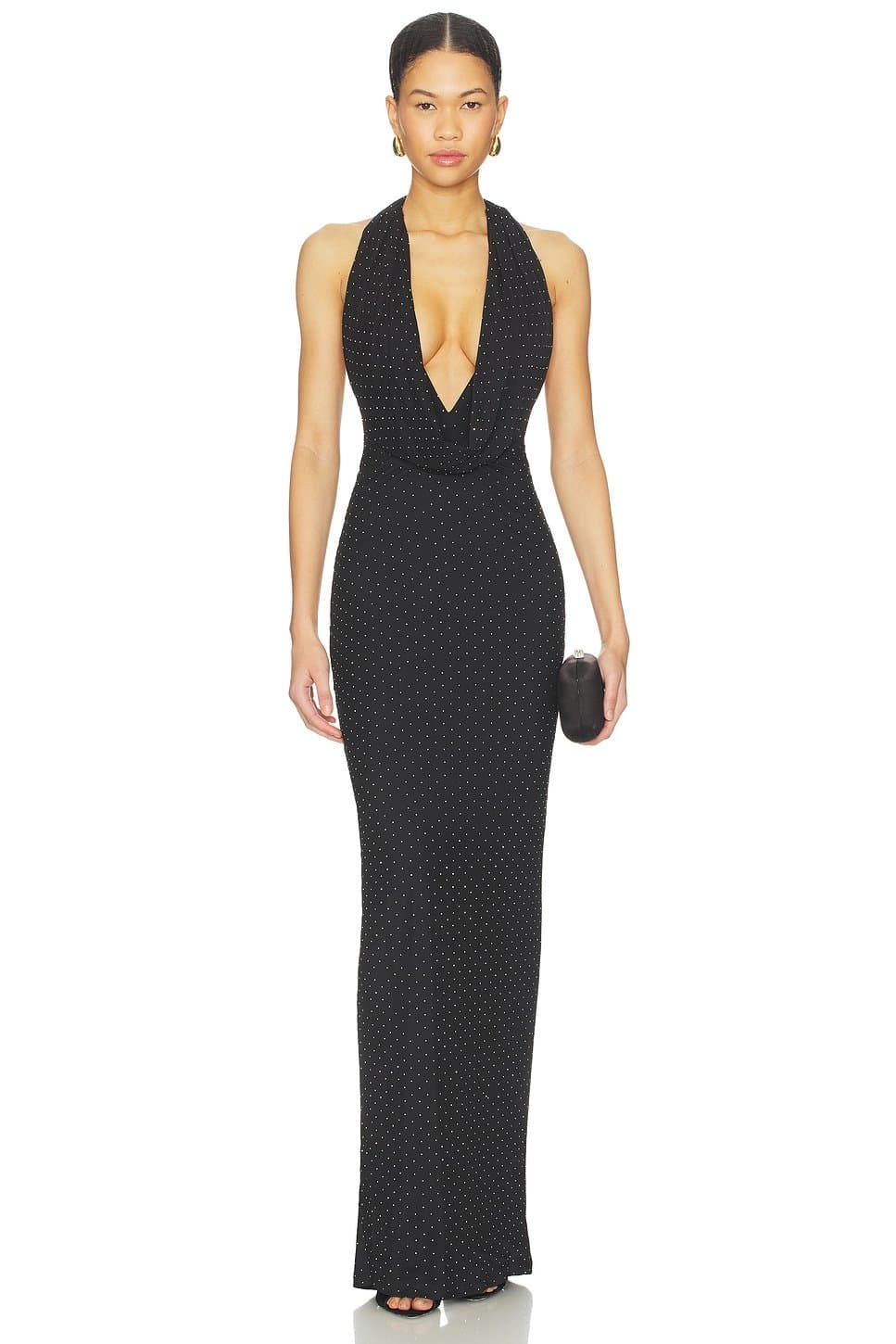 revolve Revolve Ariana Black Embellished Maxi Dress