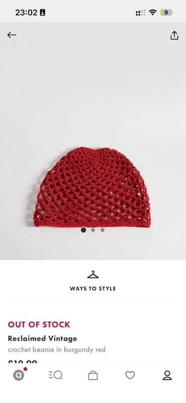 ASOS ASOS Reclaimed vintage crochet hat