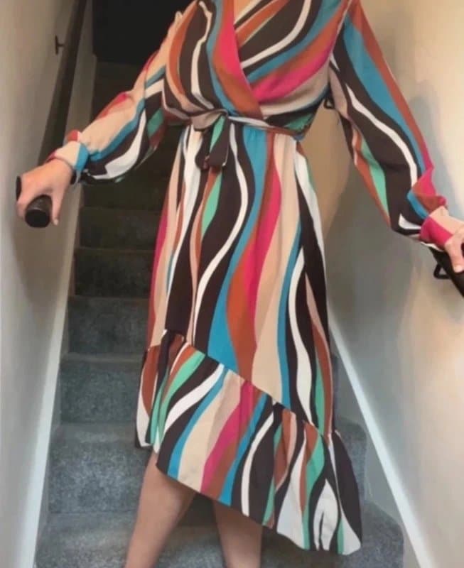 Ikrush Cute Multi colour tie midi dress