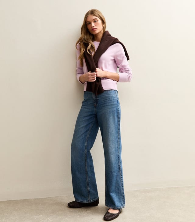 New Look Women's Lilac Crew Neck Jumper New Look - 2