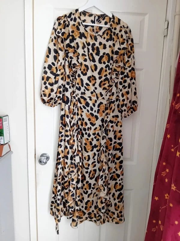 F&F Leopard Print Long-Sleeve Dress