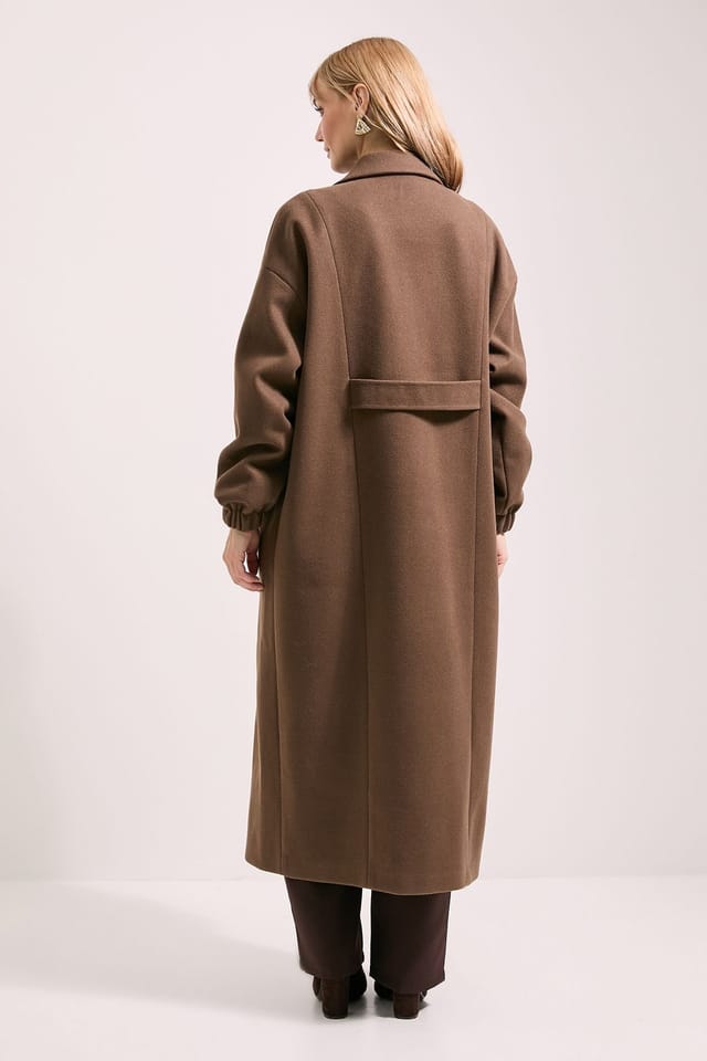 Wallis Wallis Women's Principles by Double Breasted Pocket Coat in Brown - 3