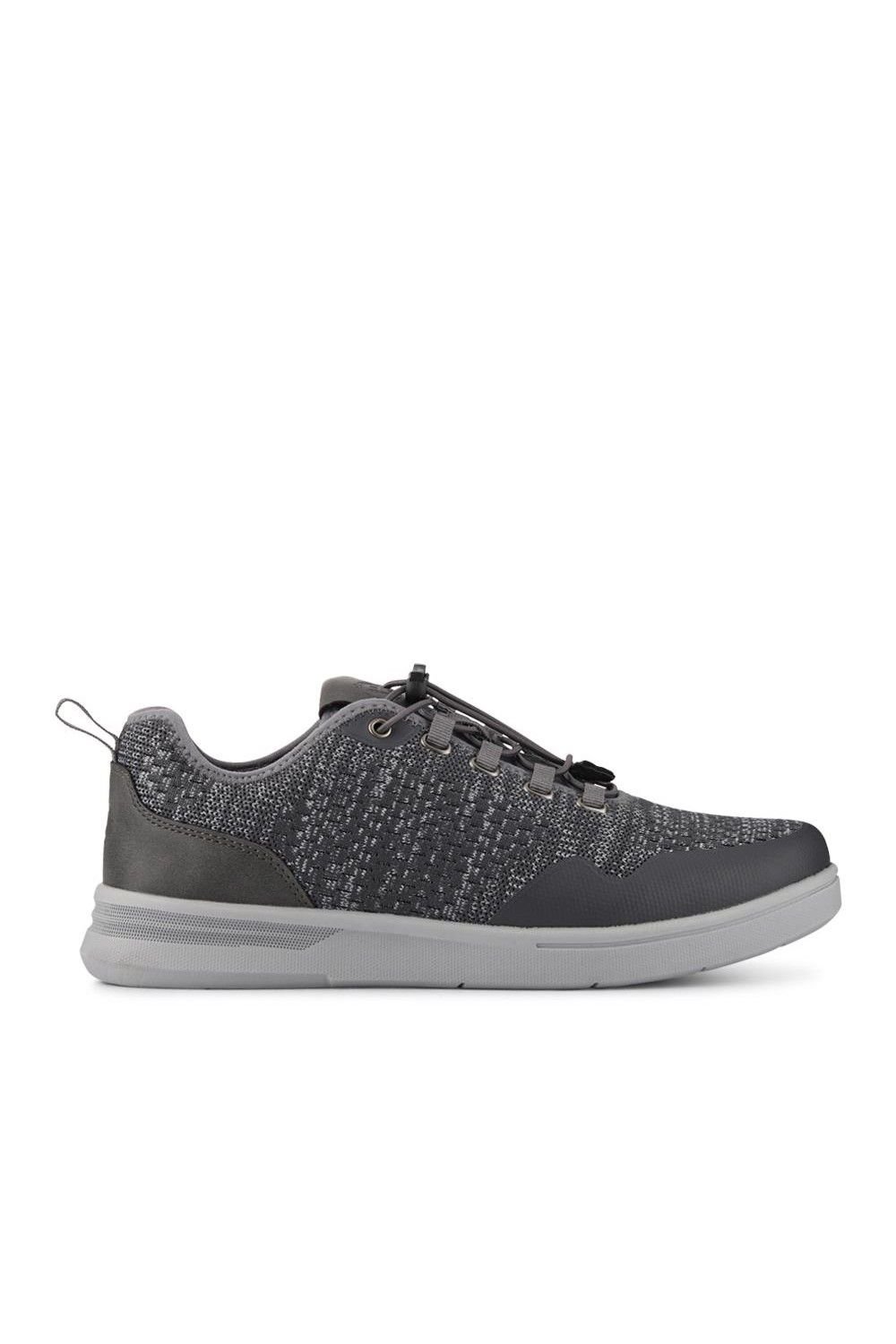 Pavers Pavers Men's Bungee-Laced Memory Foam Shoes in Grey - 2