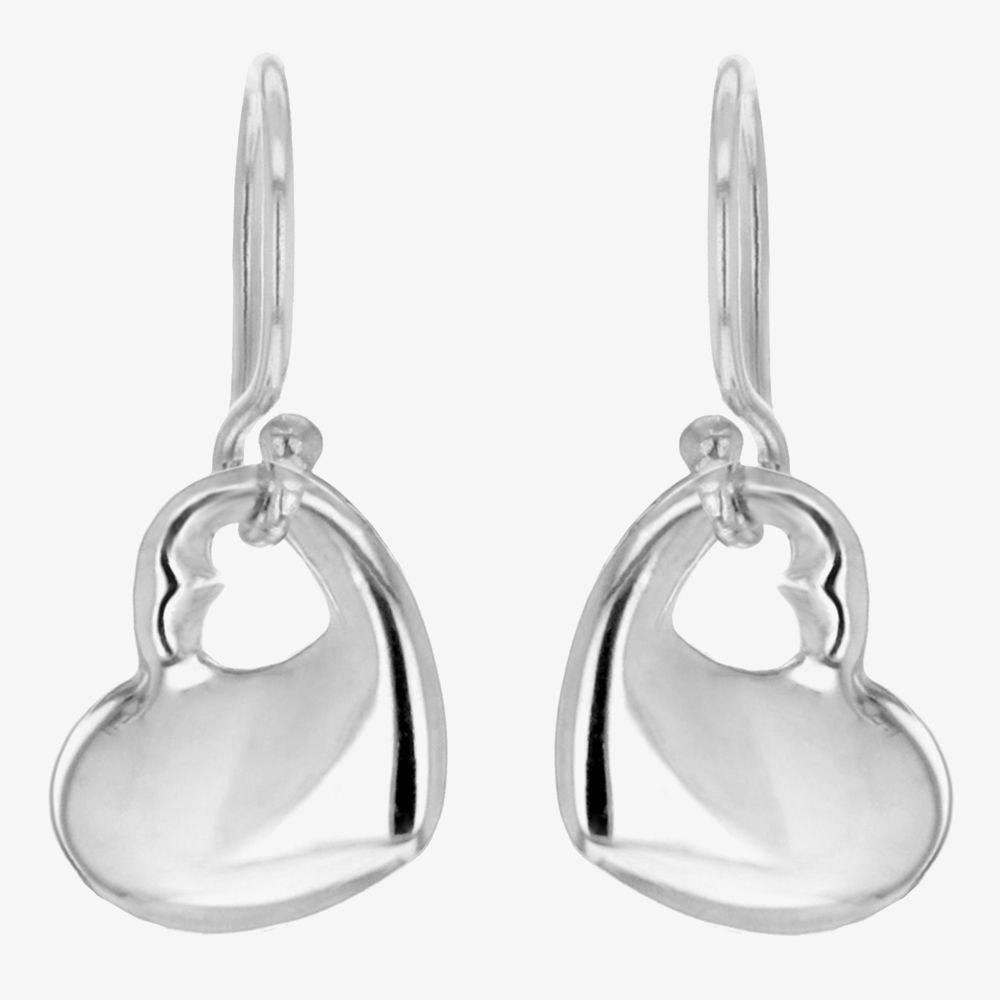 T.H.Baker T.H.Baker Women's Sterling Silver Open Heart Dropper Earrings 8.54.1959 - 3